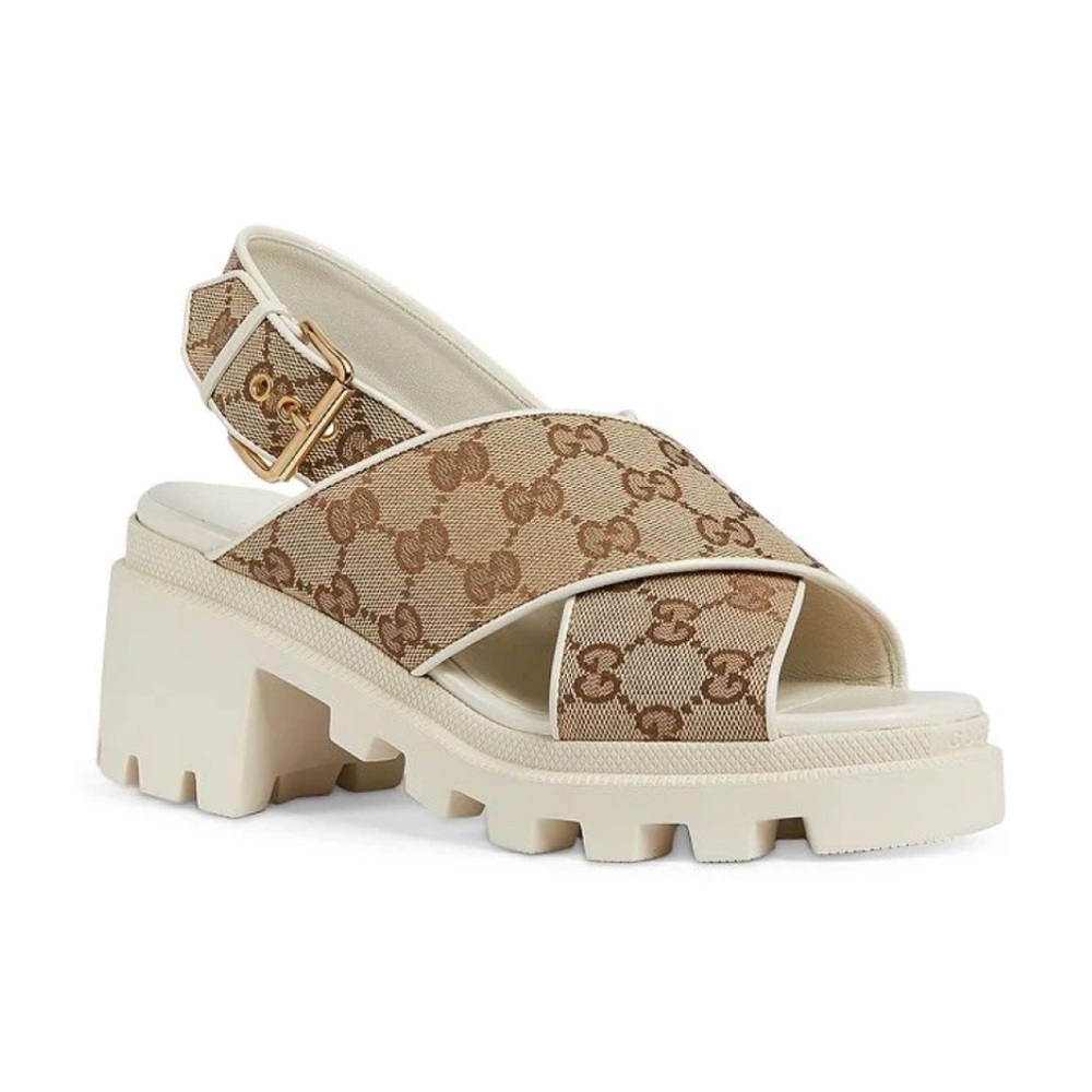 Gucci Granada Canvas Platform Sandal